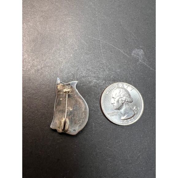 Vintage dead stock Sterling silver cat brooch - Picture 7 of 14